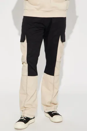 All You Nylon Cargo Flare Pants - Black/combo