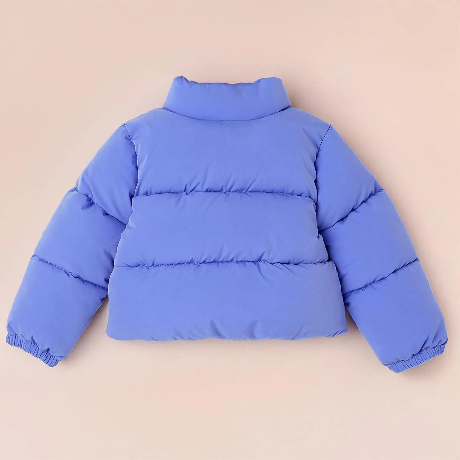 Amazon Essentials Girls and Toddlers' Cropped Full-Zip Puffer Jacket (Quilted Matte or Sherpa Fleece)