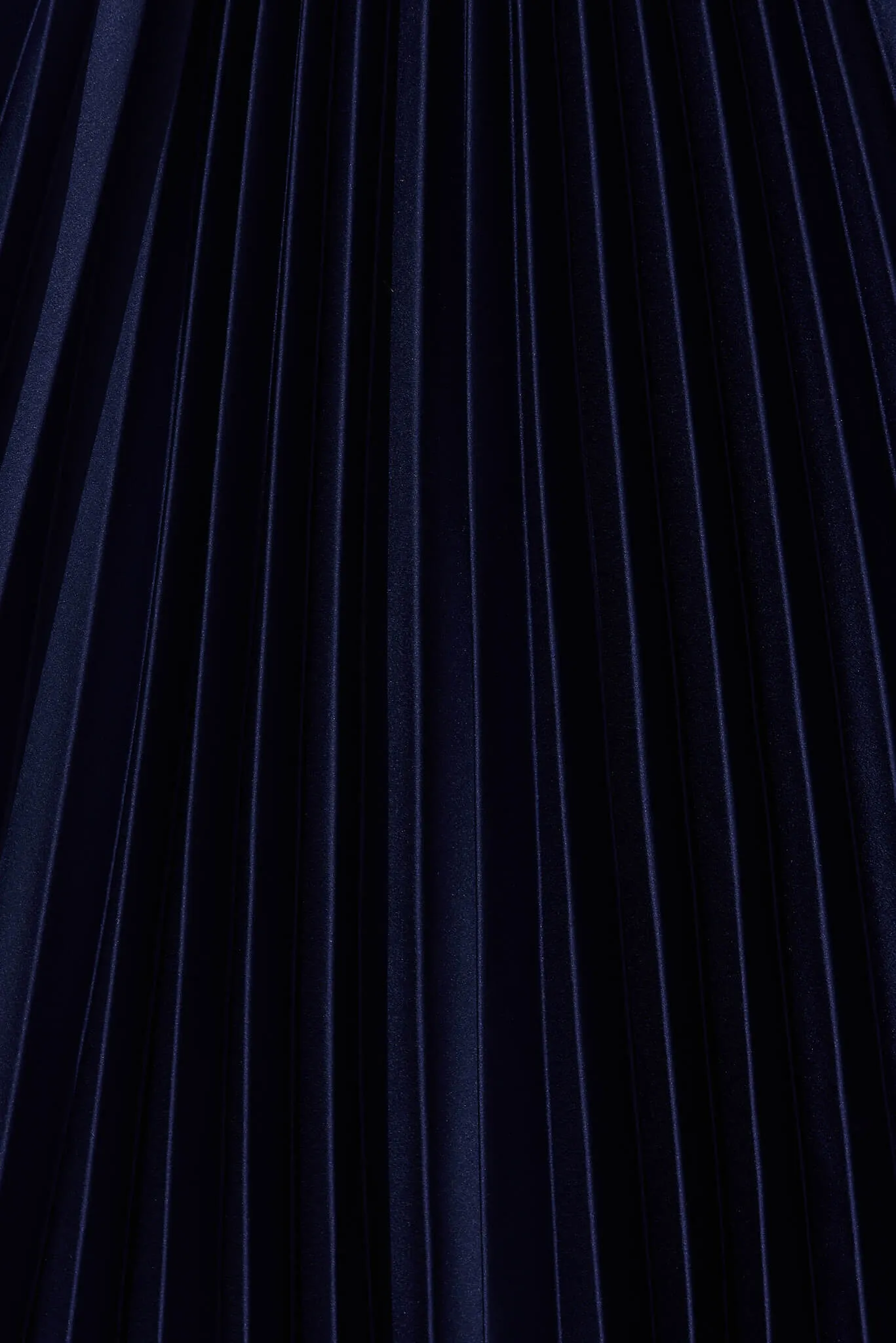 Anette Midi Dress In Pleated Navy Satin