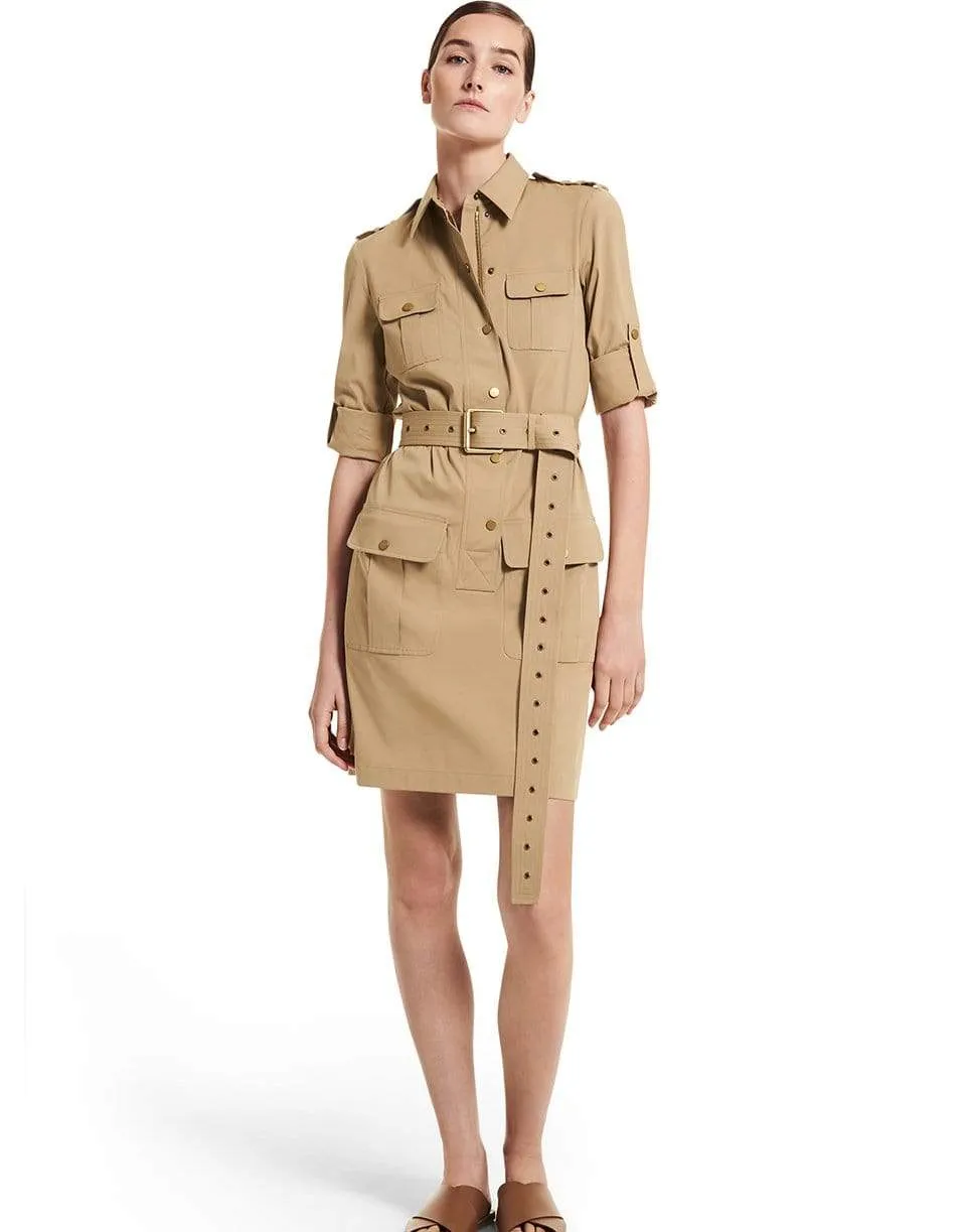 Belted Utility Shirt Dress