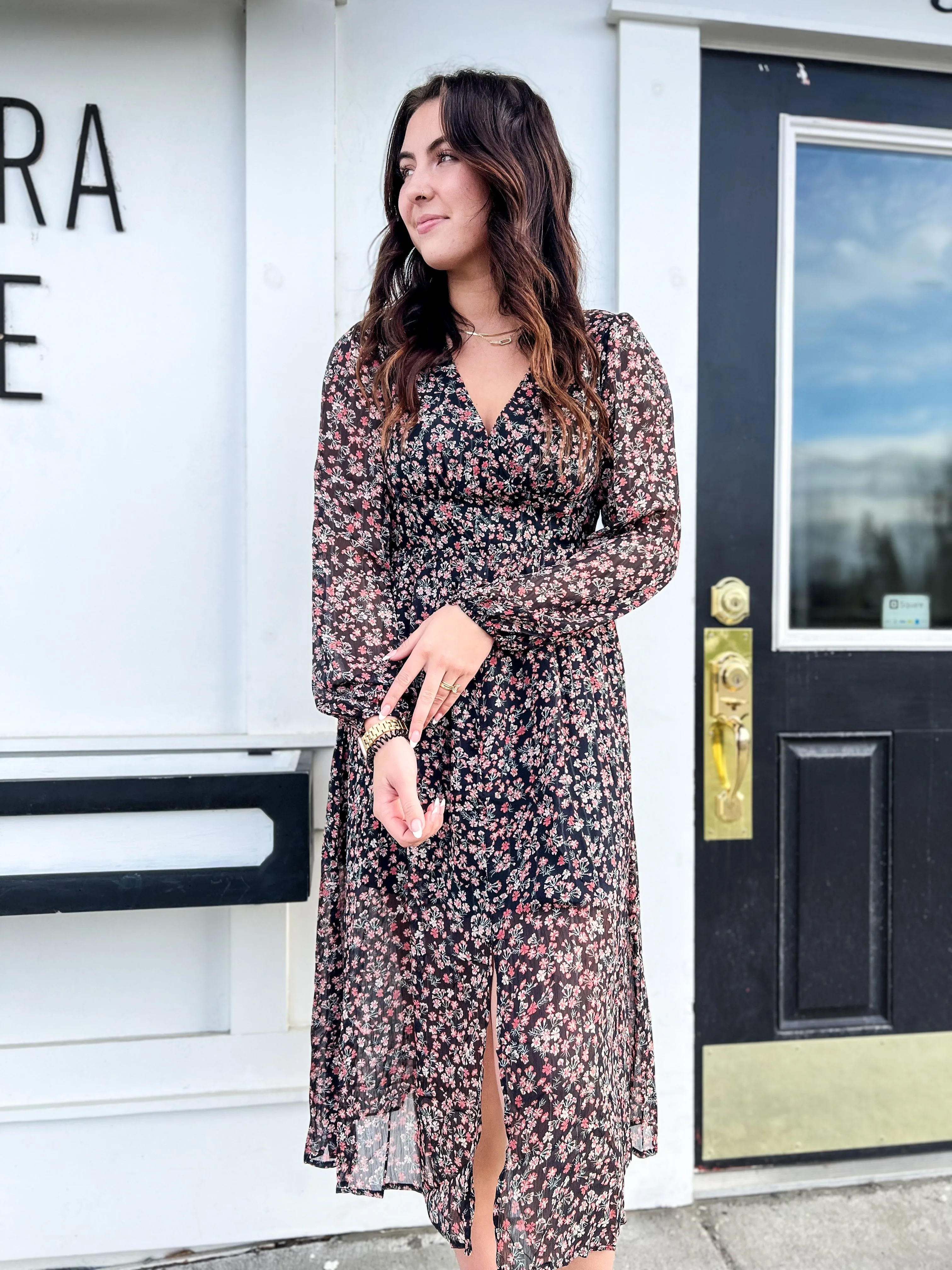 Bobbi Fall Floral Maxi Dress