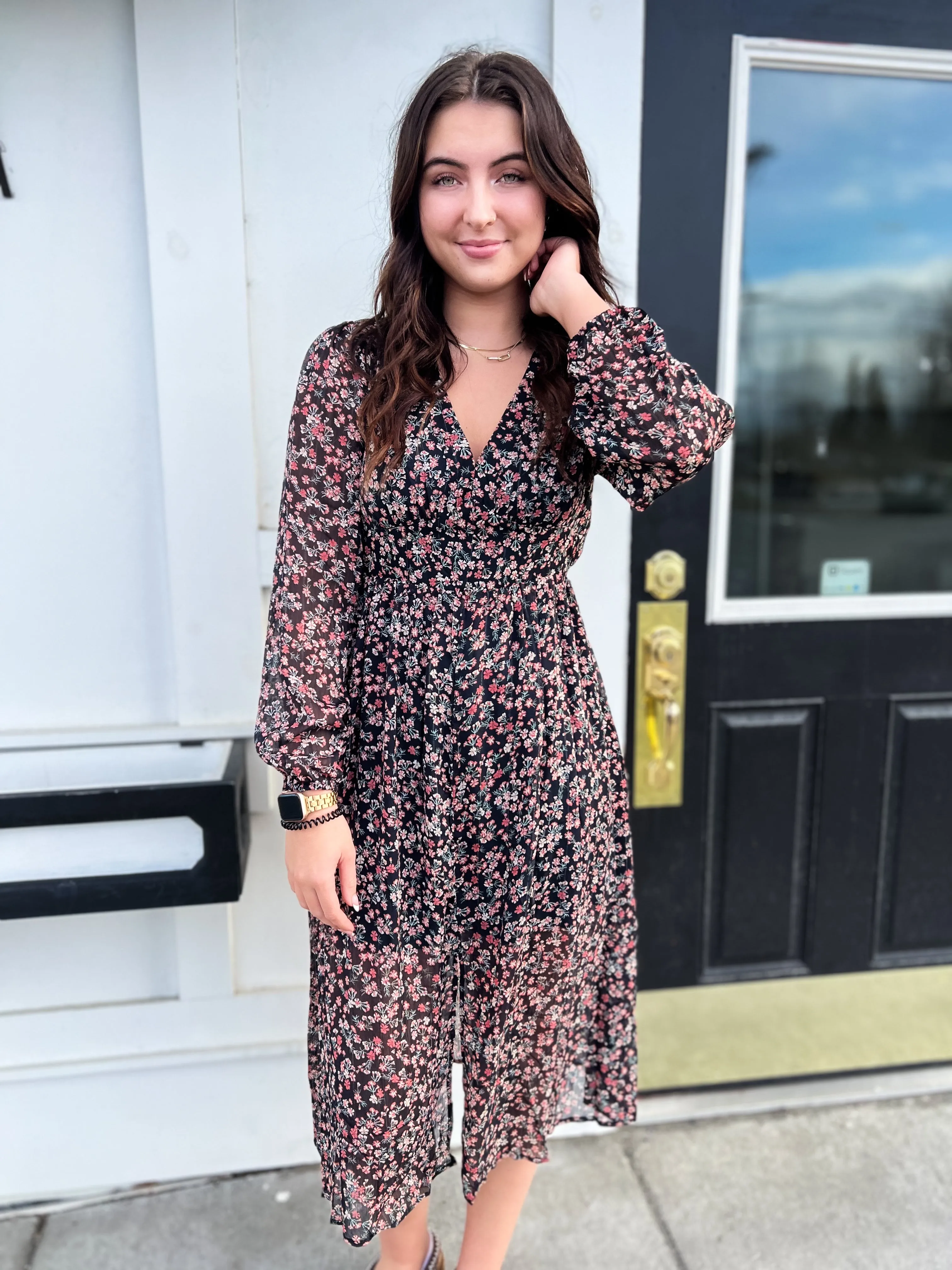 Bobbi Fall Floral Maxi Dress