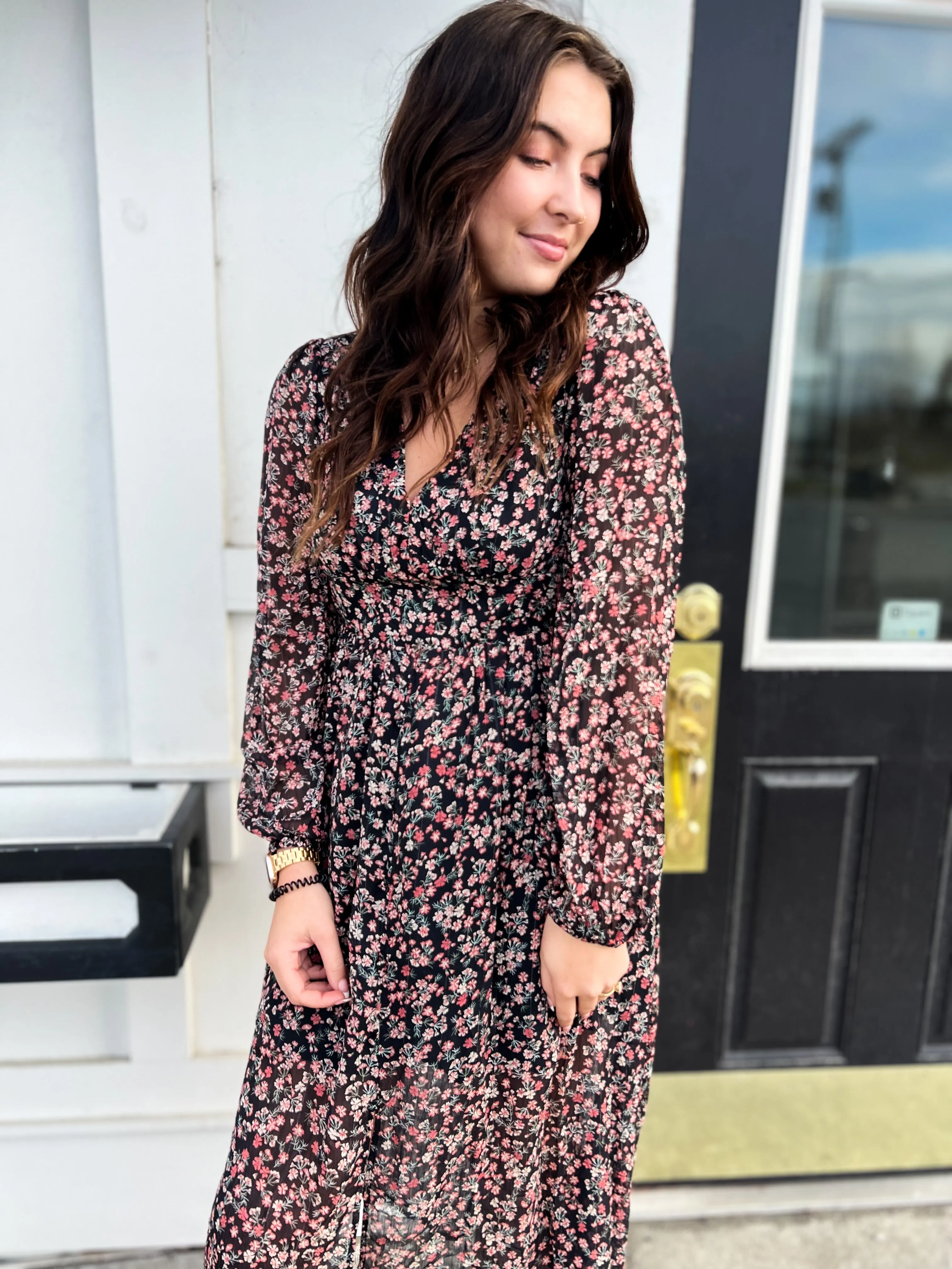 Bobbi Fall Floral Maxi Dress