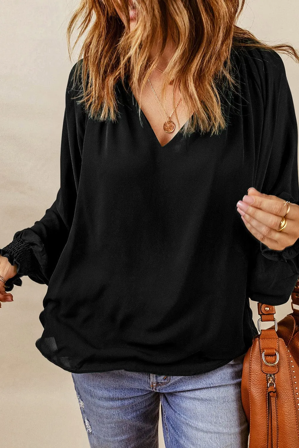 Captivating V Neck Blouse