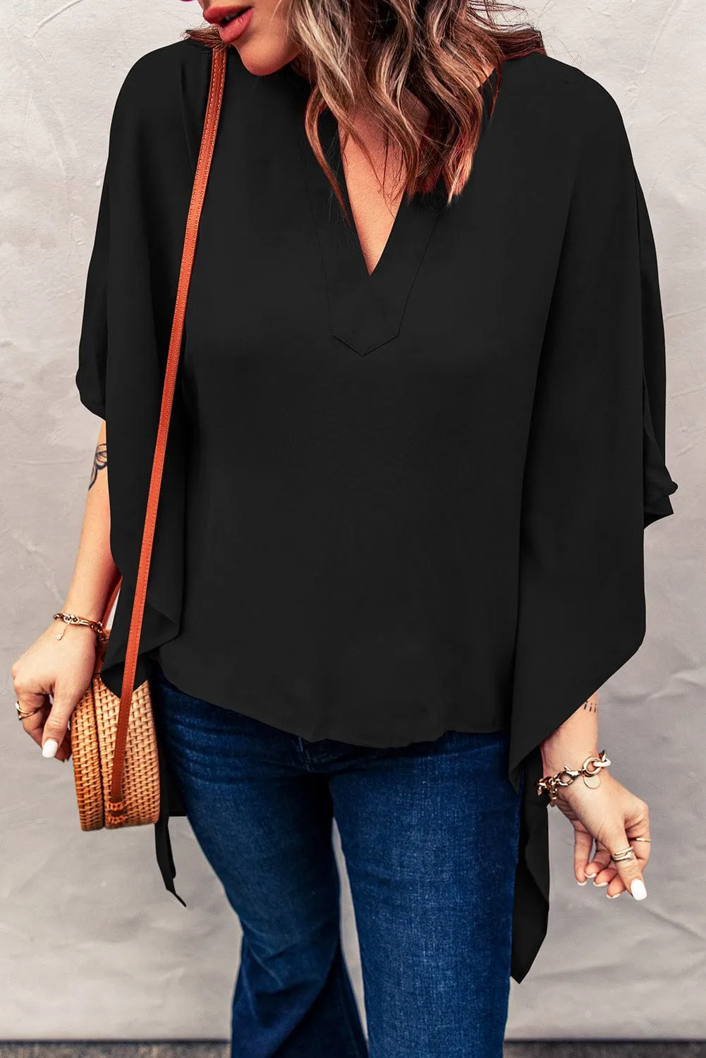 Captivating V Neck Blouse