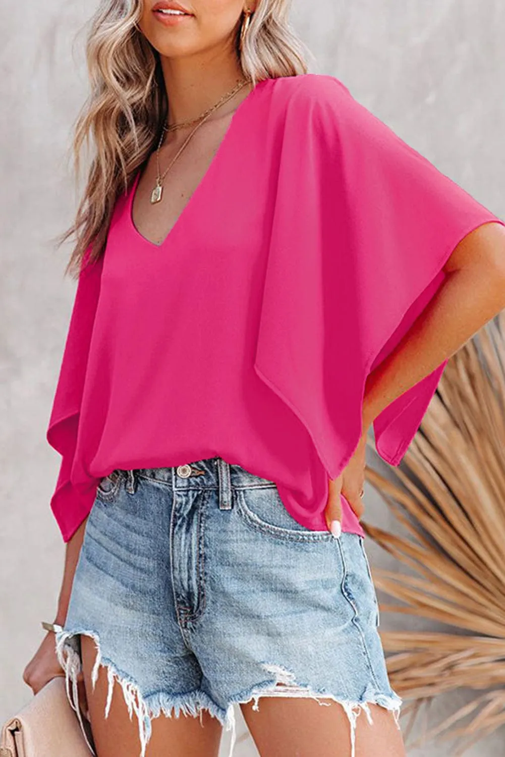 Captivating V Neck Blouse