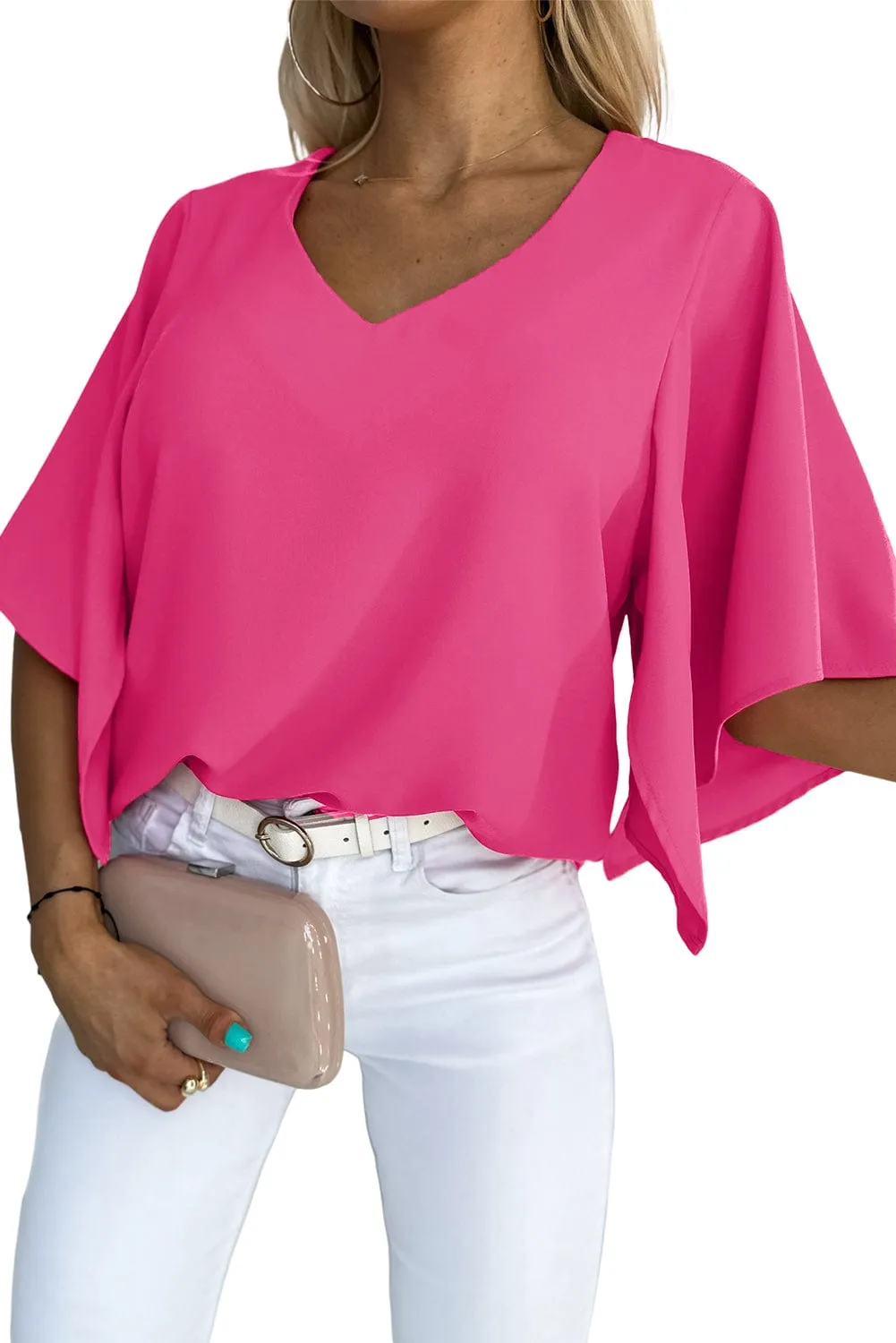 Captivating V Neck Blouse