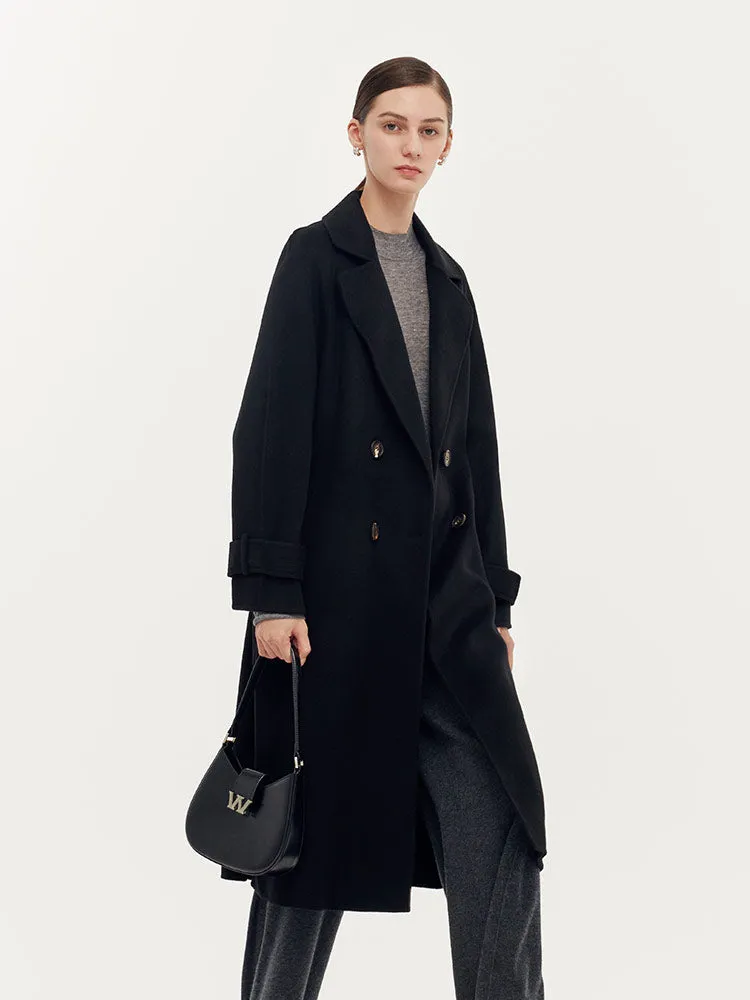 Cashmere And Wool Unisex Wrap Coat