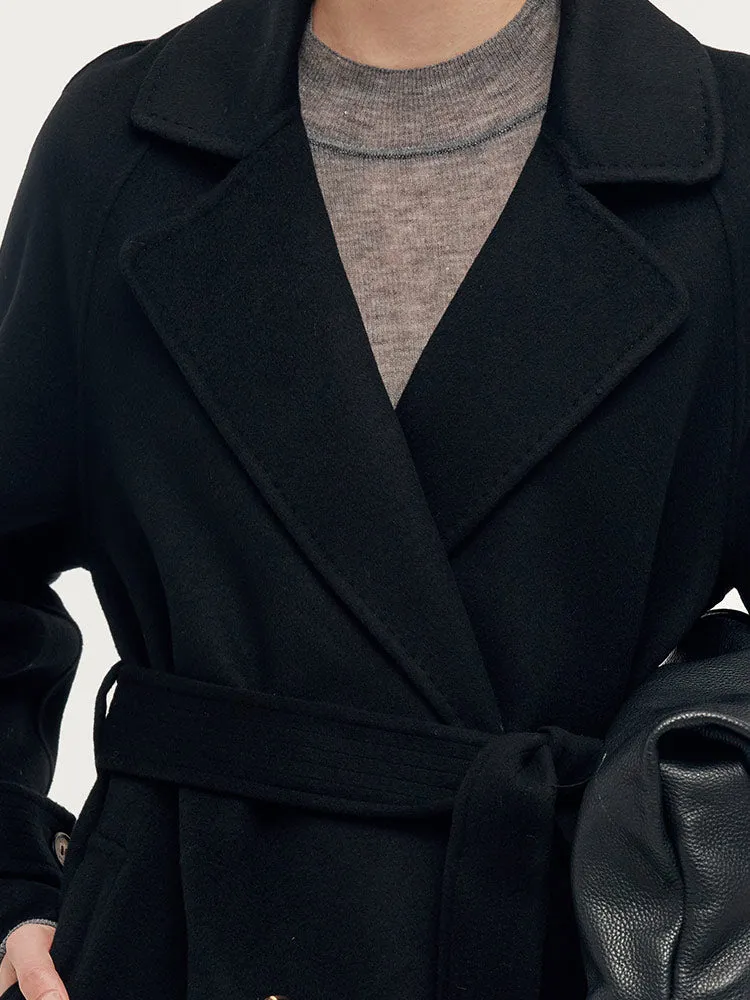 Cashmere And Wool Unisex Wrap Coat