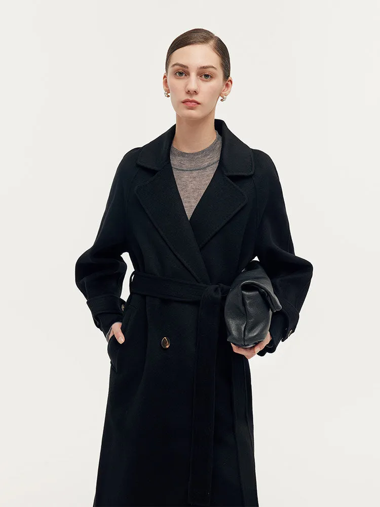 Cashmere And Wool Unisex Wrap Coat