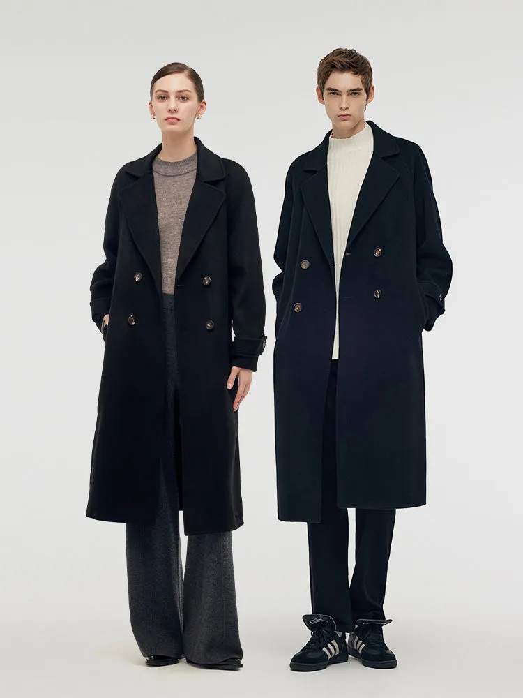 Cashmere And Wool Unisex Wrap Coat