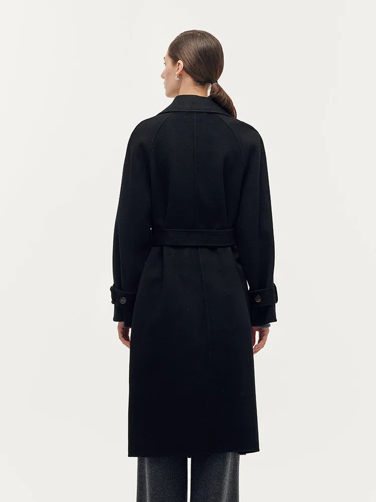 Cashmere And Wool Unisex Wrap Coat