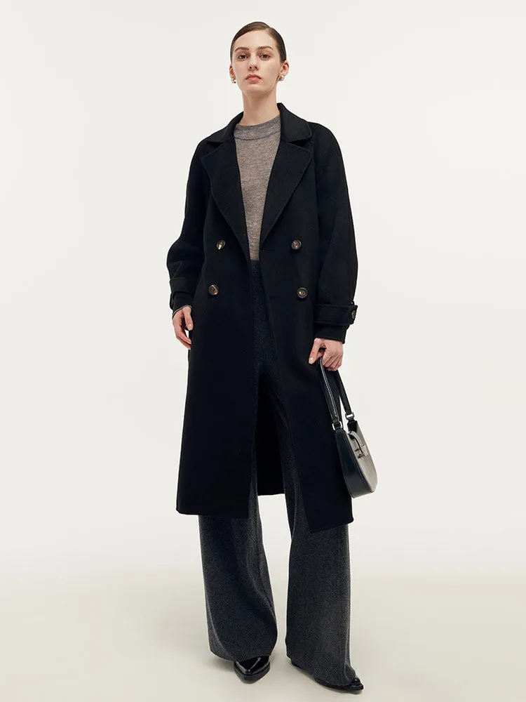 Cashmere And Wool Unisex Wrap Coat