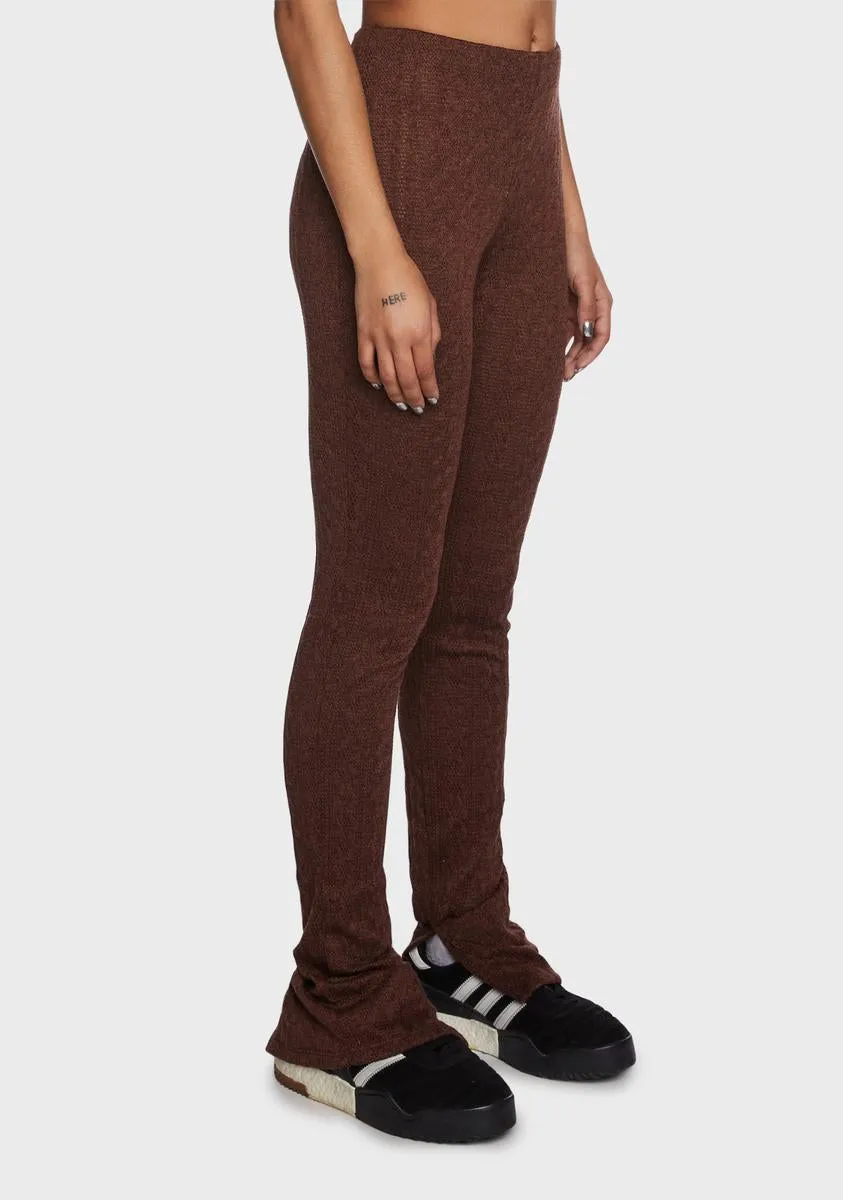 Cocoa Turning Pointe Knit Leggings