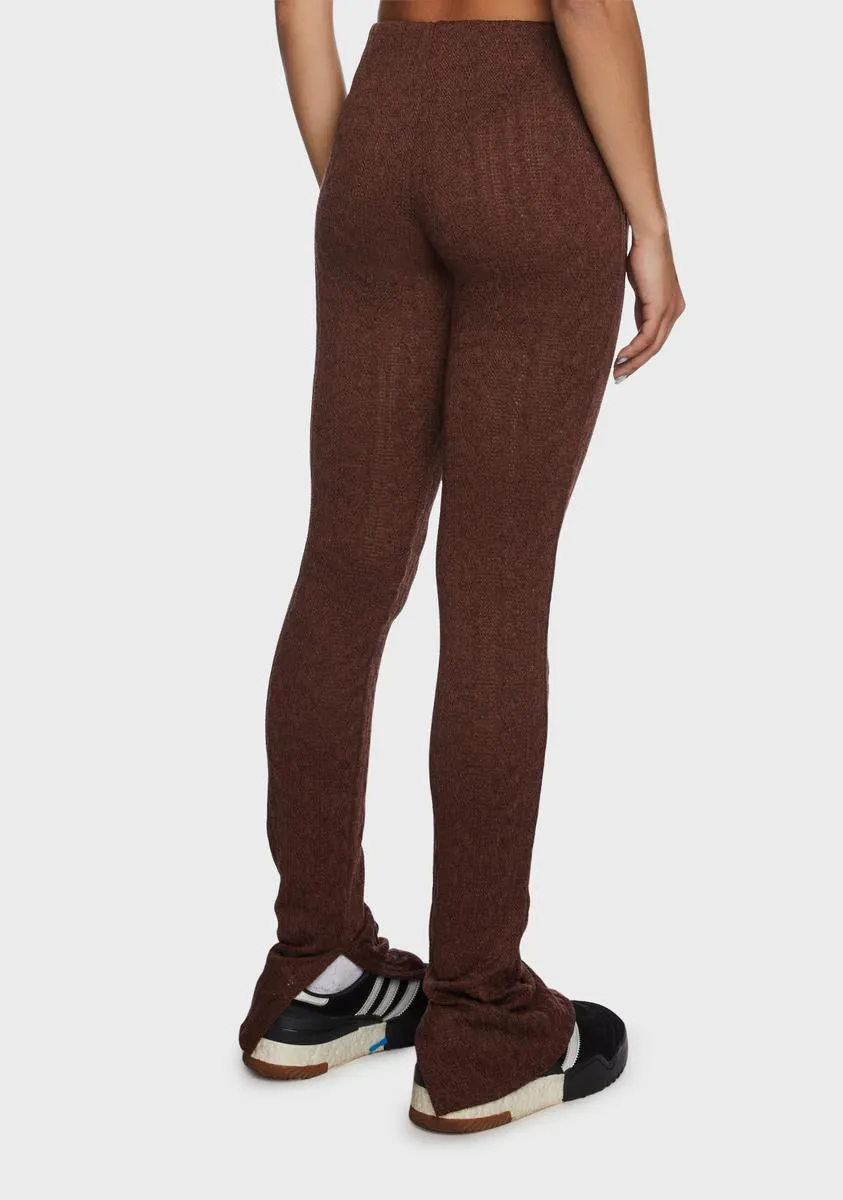 Cocoa Turning Pointe Knit Leggings