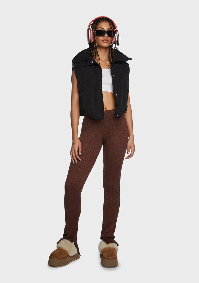 Cocoa Turning Pointe Knit Leggings