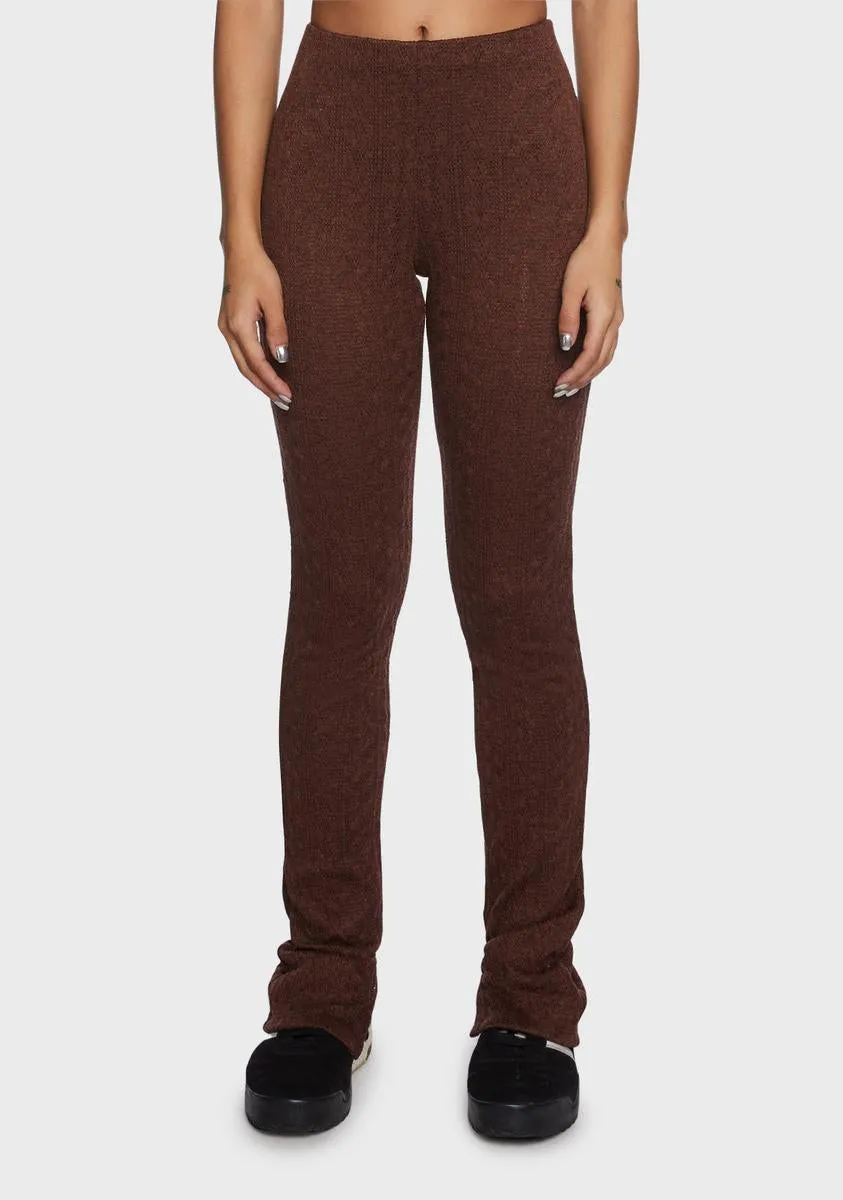 Cocoa Turning Pointe Knit Leggings