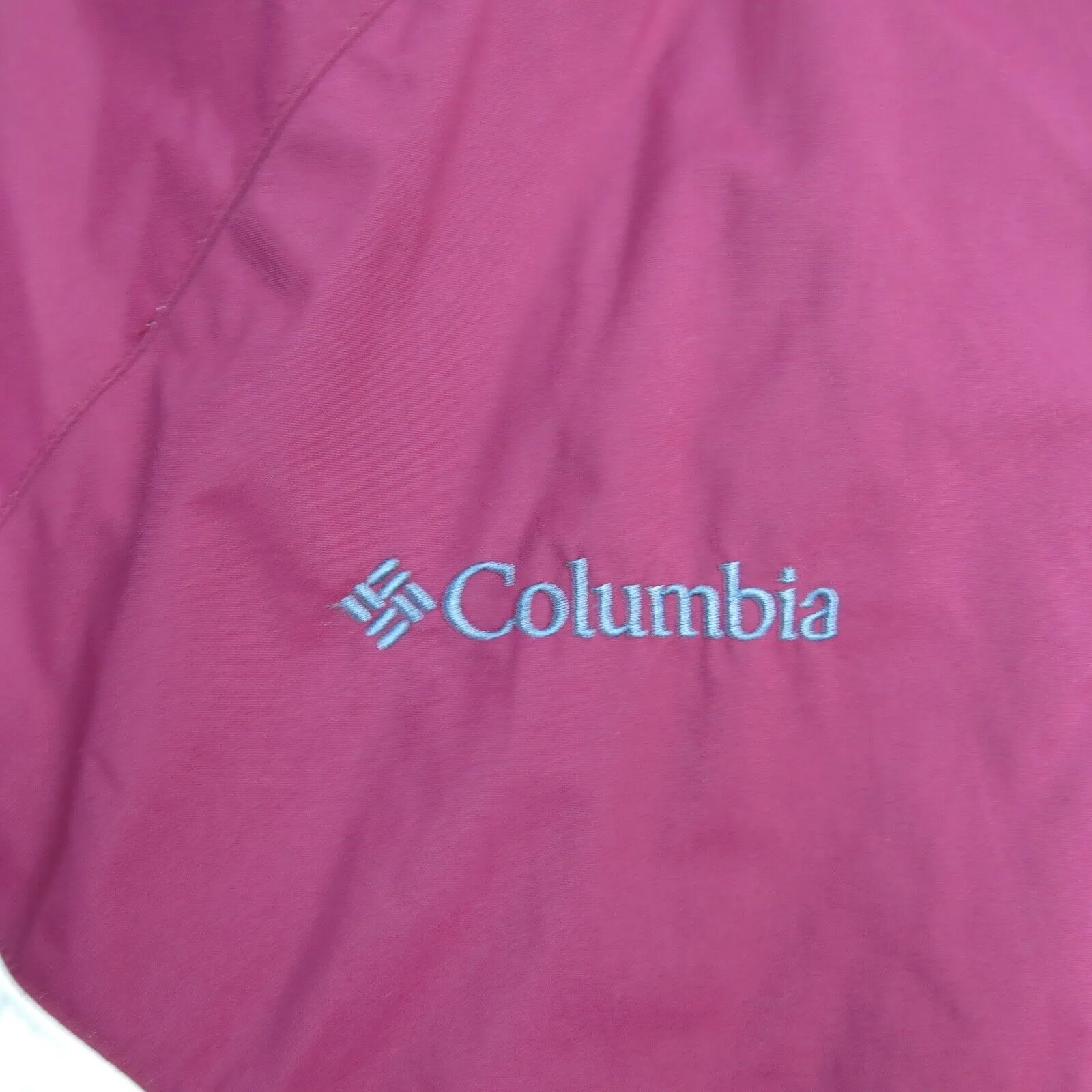 Columbia Jacket Womens Large Pink Full Zip Up Hooded Windbreaker Lightweight