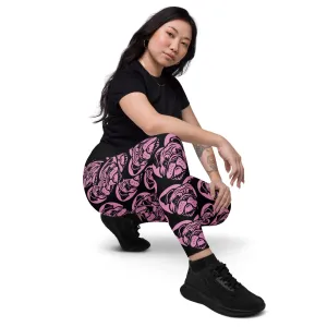 DOG BREED LEGGINGS with pockets - BULLDOG - HERTTAHOUND - pink