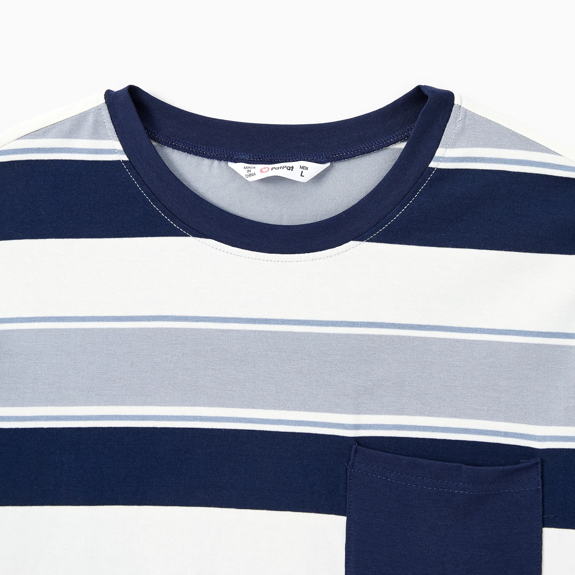 Family Matching Sets Cotton Stripe Short Sleeves Tee or Flutter Sleeves Spliced Floral Pattern Belted Dress