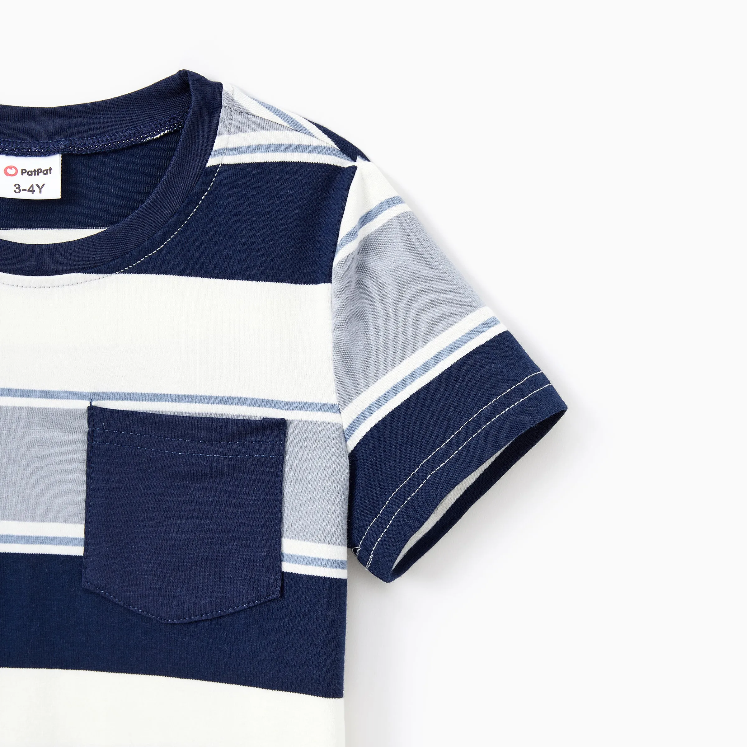 Family Matching Sets Cotton Stripe Short Sleeves Tee or Flutter Sleeves Spliced Floral Pattern Belted Dress