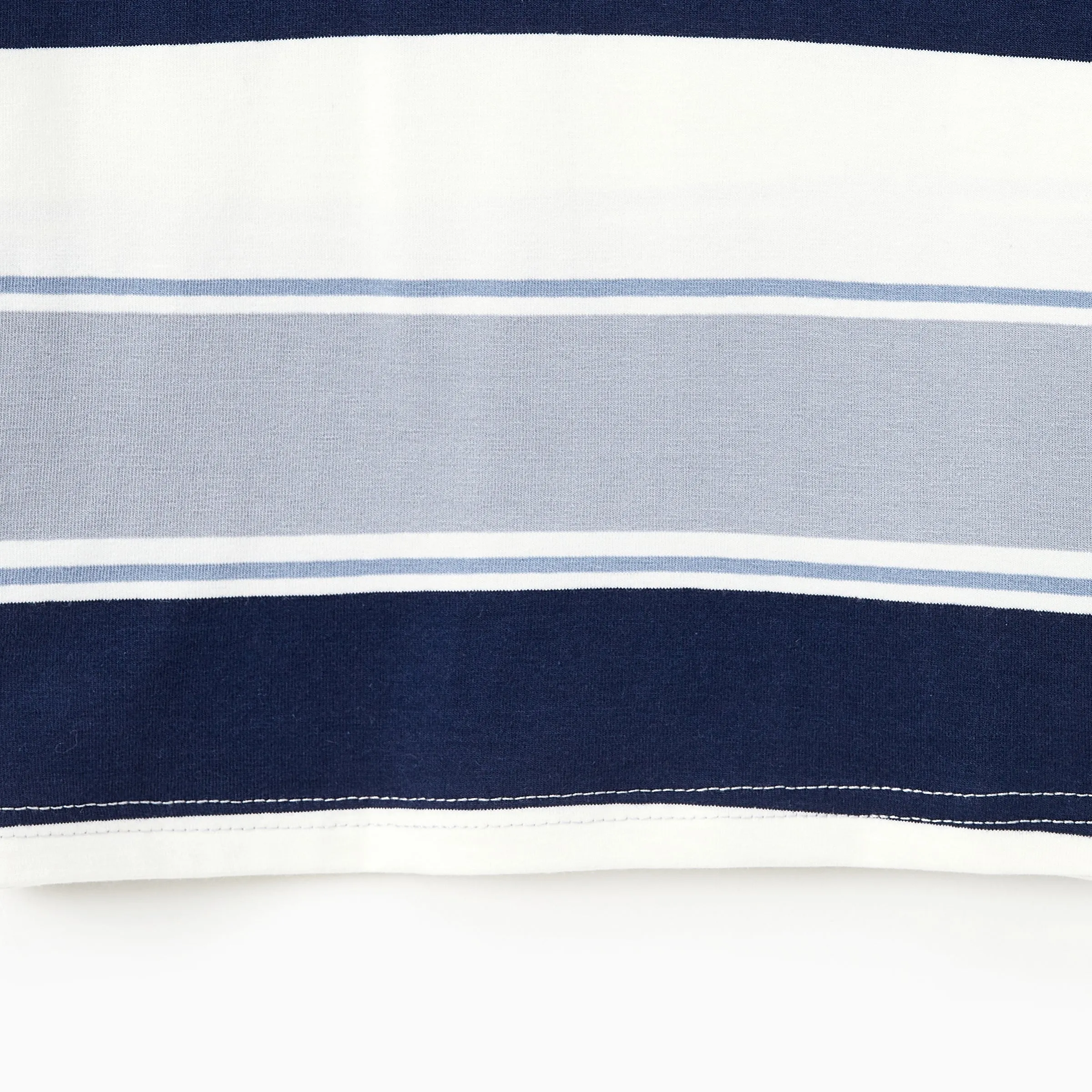 Family Matching Sets Cotton Stripe Short Sleeves Tee or Flutter Sleeves Spliced Floral Pattern Belted Dress