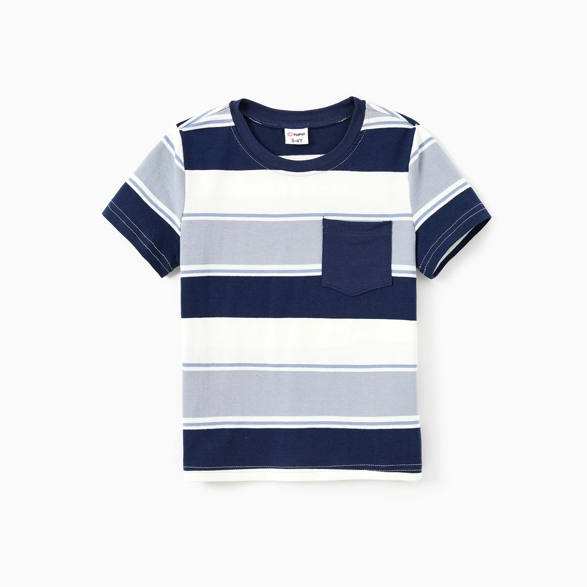 Family Matching Sets Cotton Stripe Short Sleeves Tee or Flutter Sleeves Spliced Floral Pattern Belted Dress