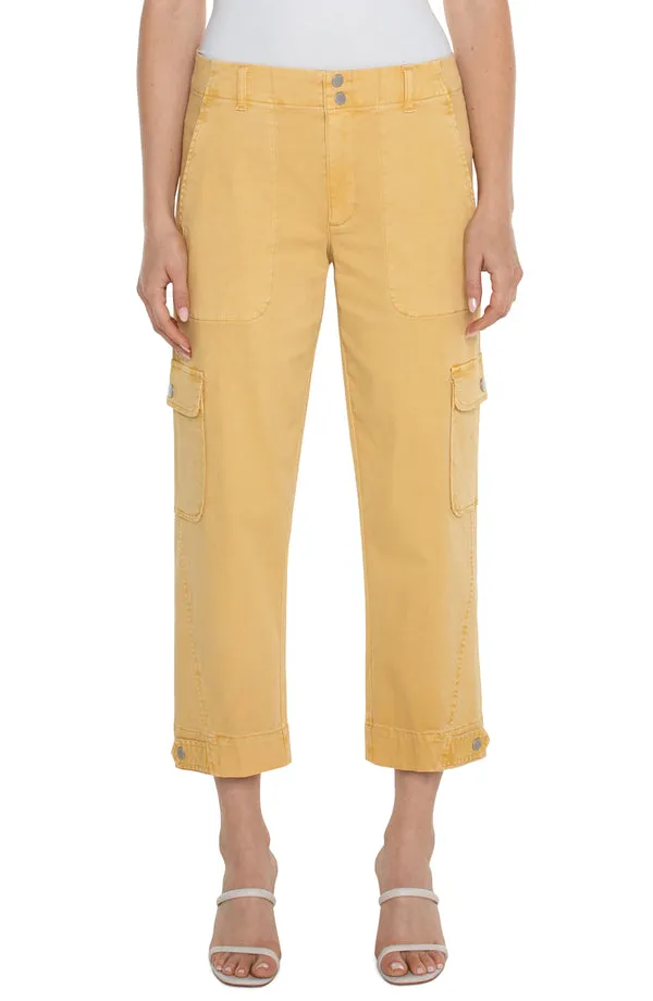 FINAL SALE ~ Utility Cargo Crop w/ Tab Hem (Liverpool)