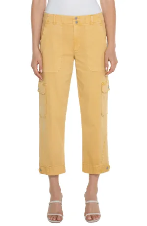 FINAL SALE ~ Utility Cargo Crop w/ Tab Hem (Liverpool)