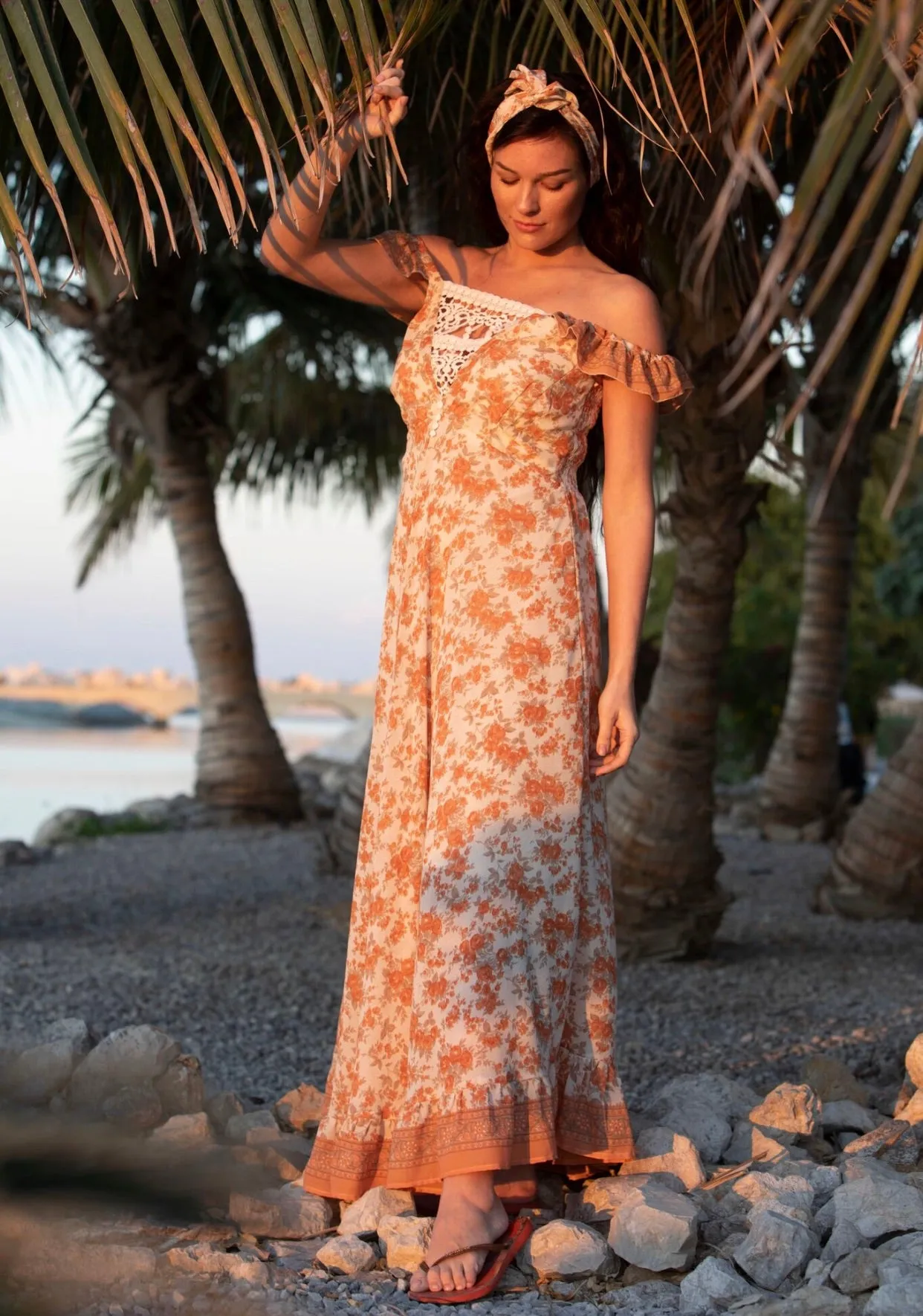 Floral print maxi dress