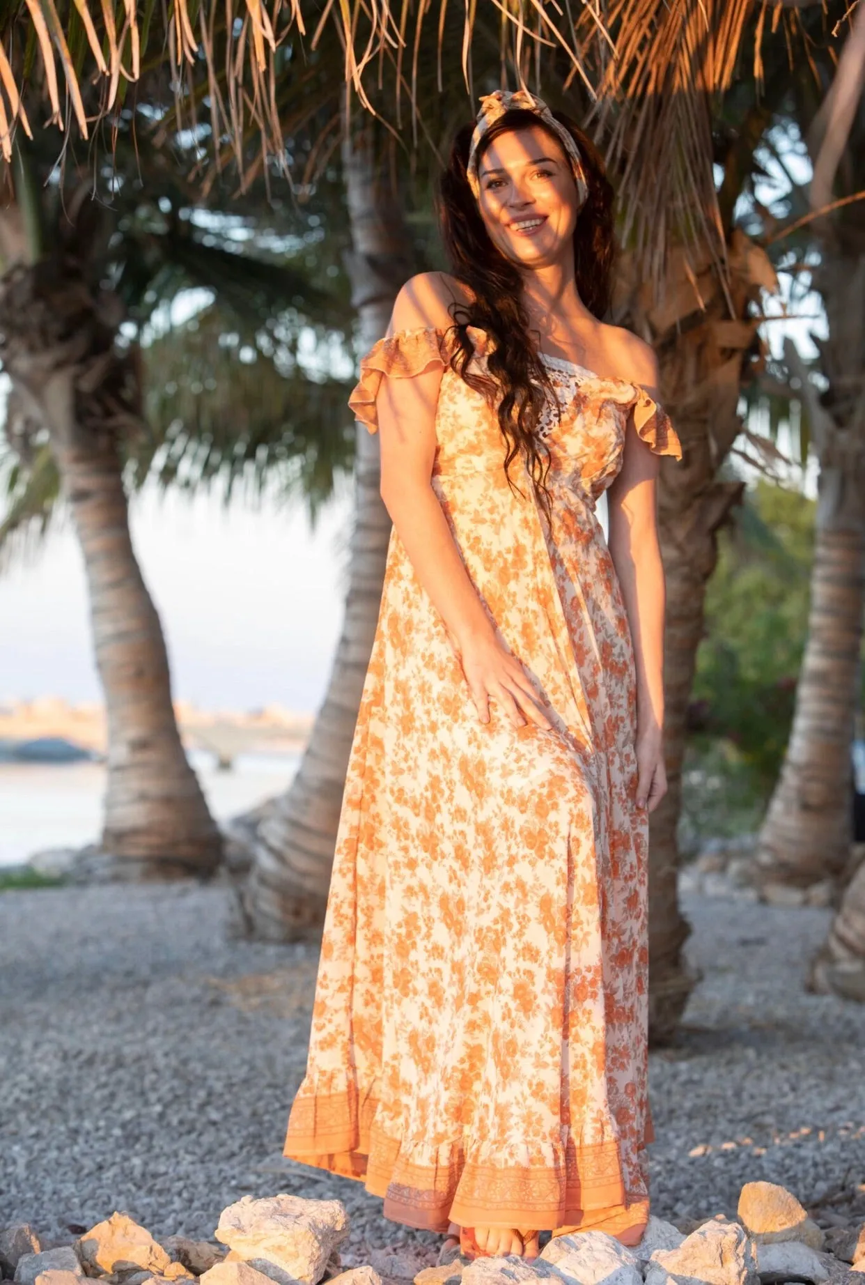 Floral print maxi dress