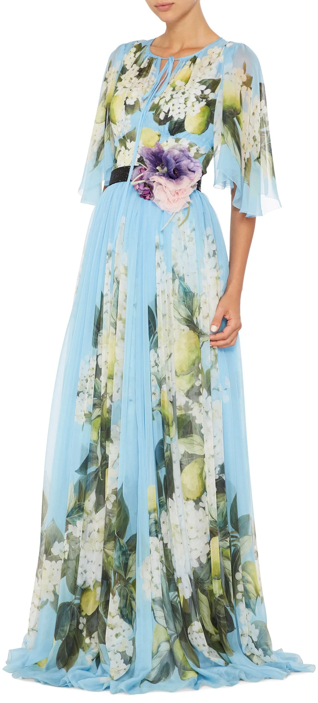 Fruit & Floral Print Maxi Dress