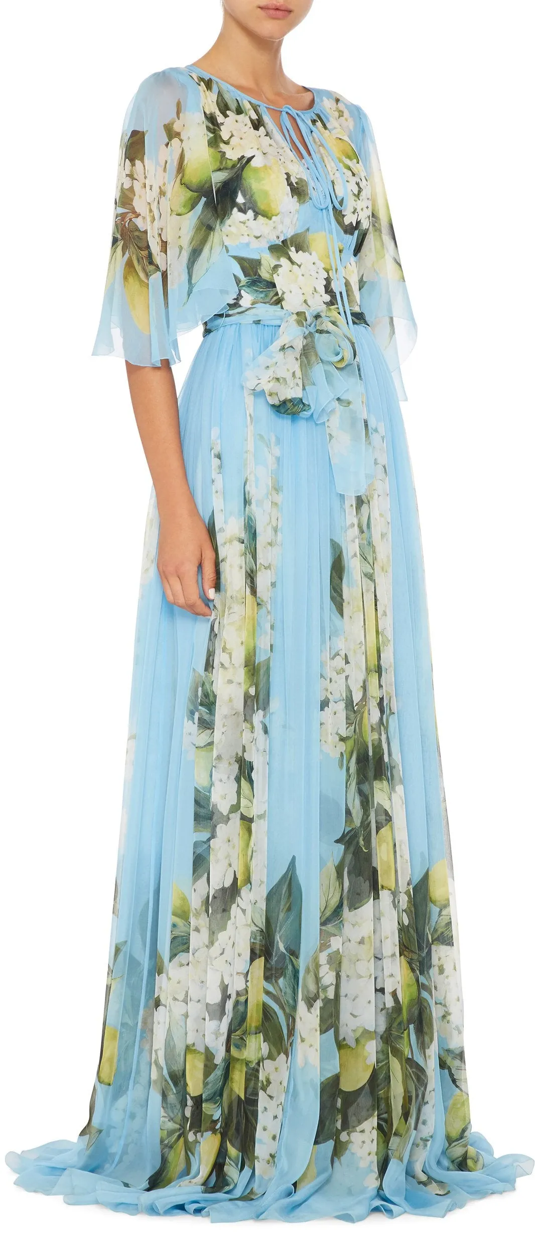 Fruit & Floral Print Maxi Dress