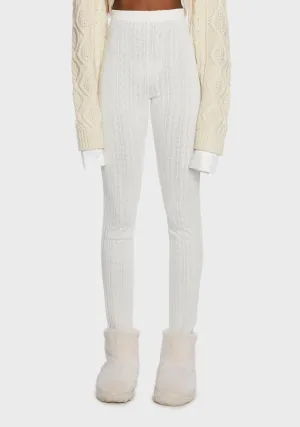 Ivory Turning Pointe Knit Leggings