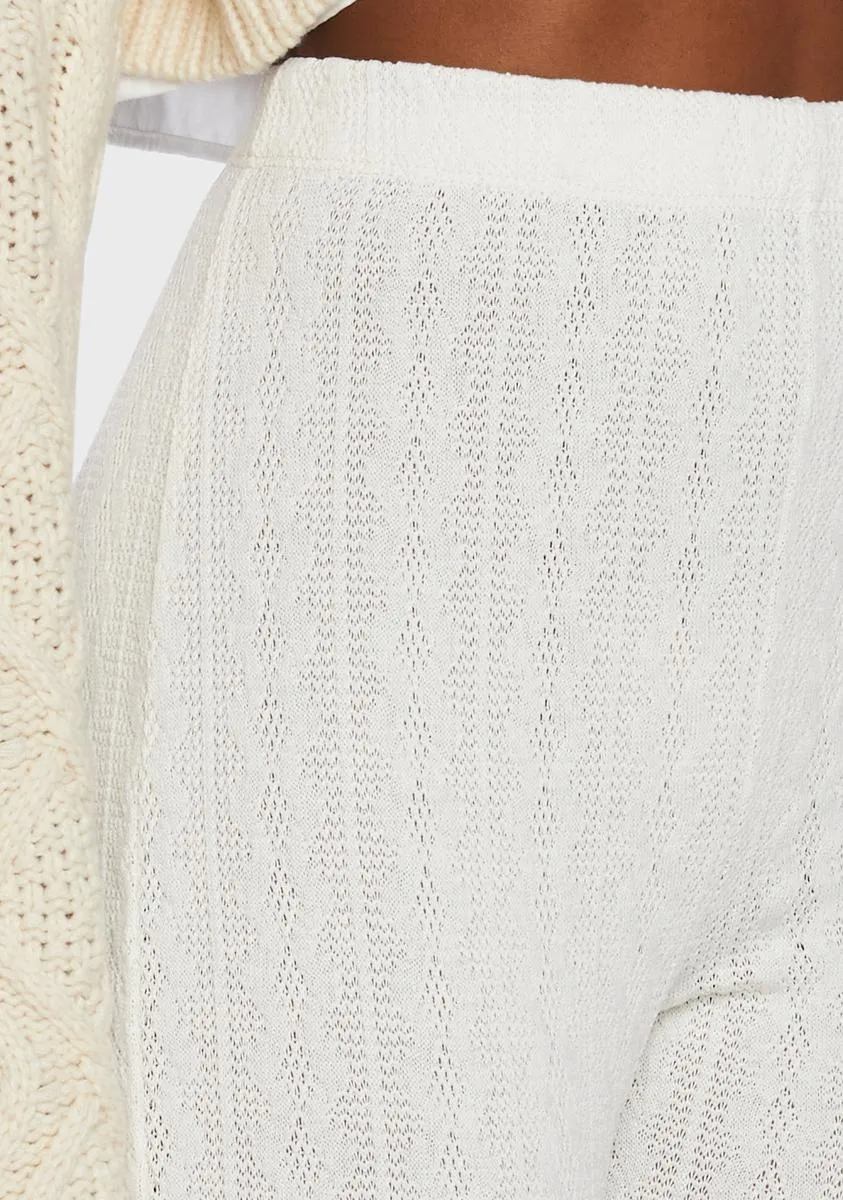 Ivory Turning Pointe Knit Leggings