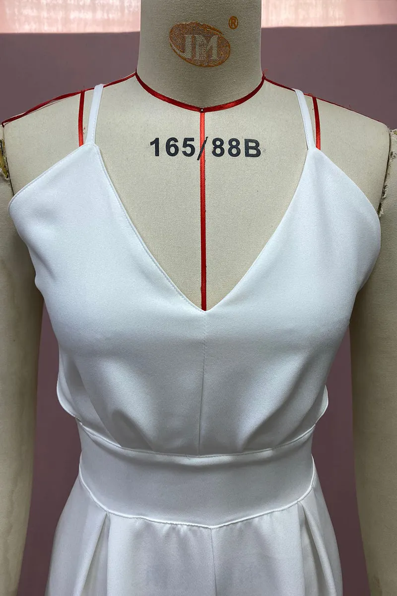 JT3059 Backless Wide Leg Jumpsuits