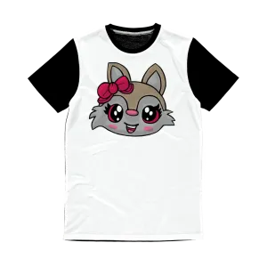 Kitty Face Classic Sublimation Panel T-Shirt
