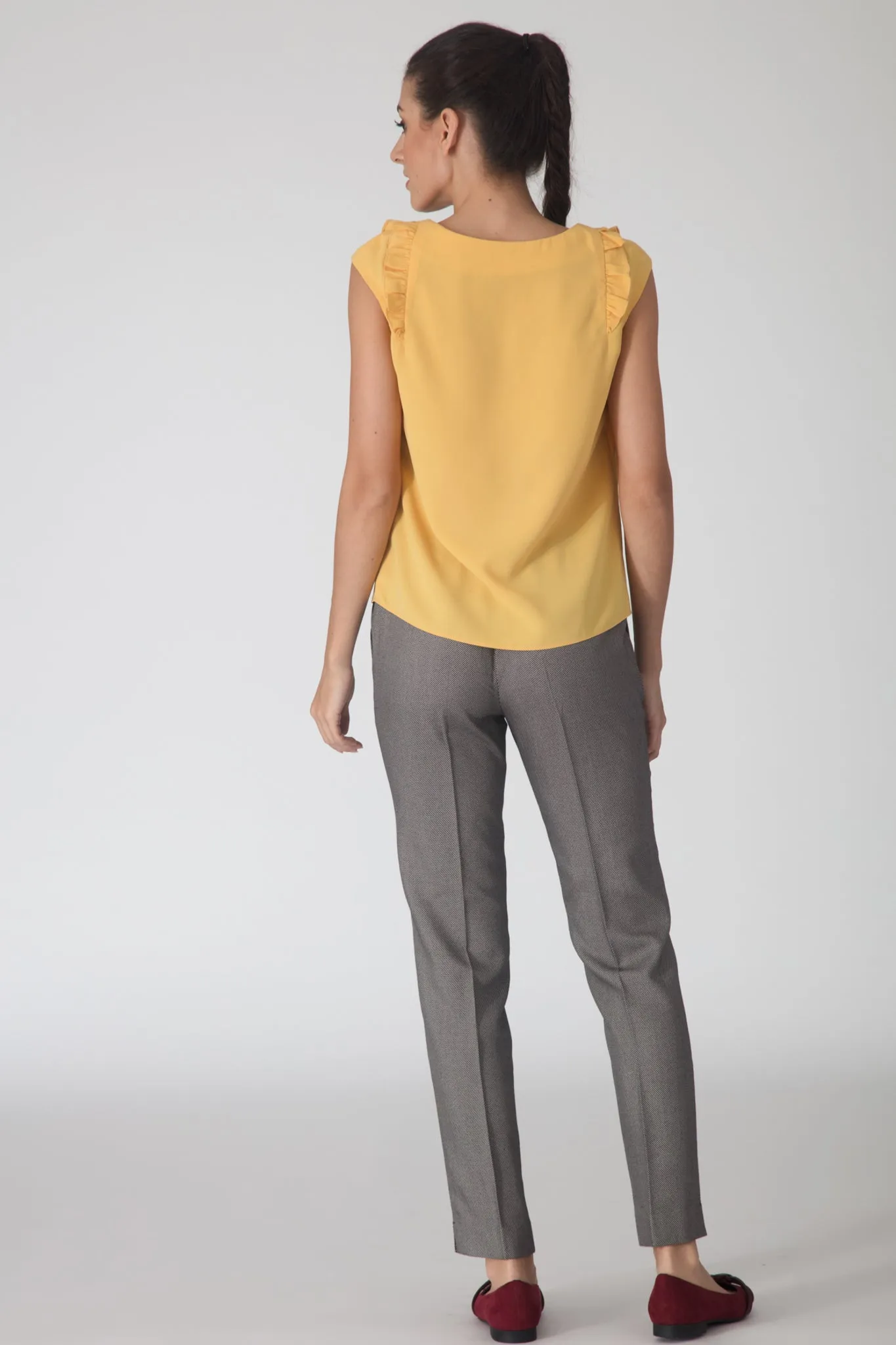 Lemon Ruffle Blouse
