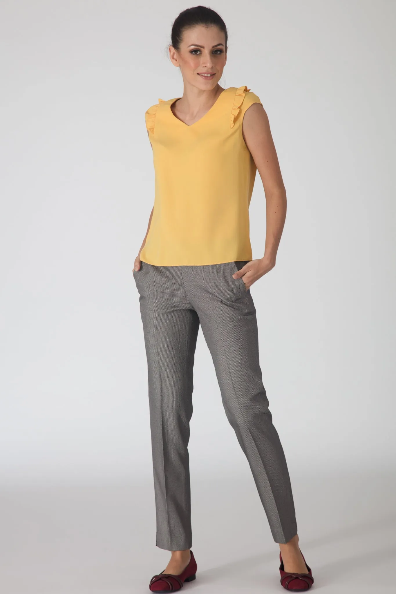Lemon Ruffle Blouse