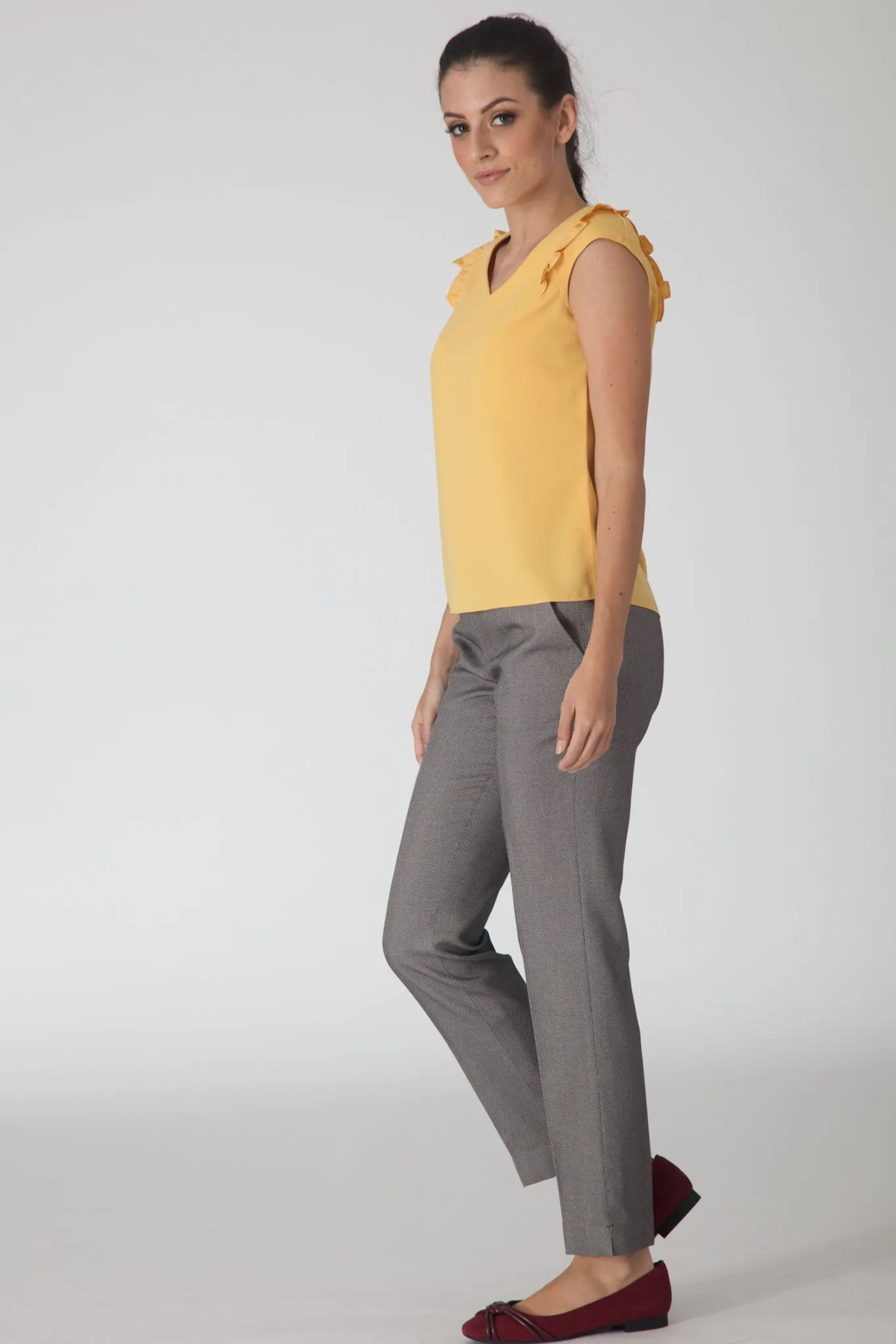 Lemon Ruffle Blouse