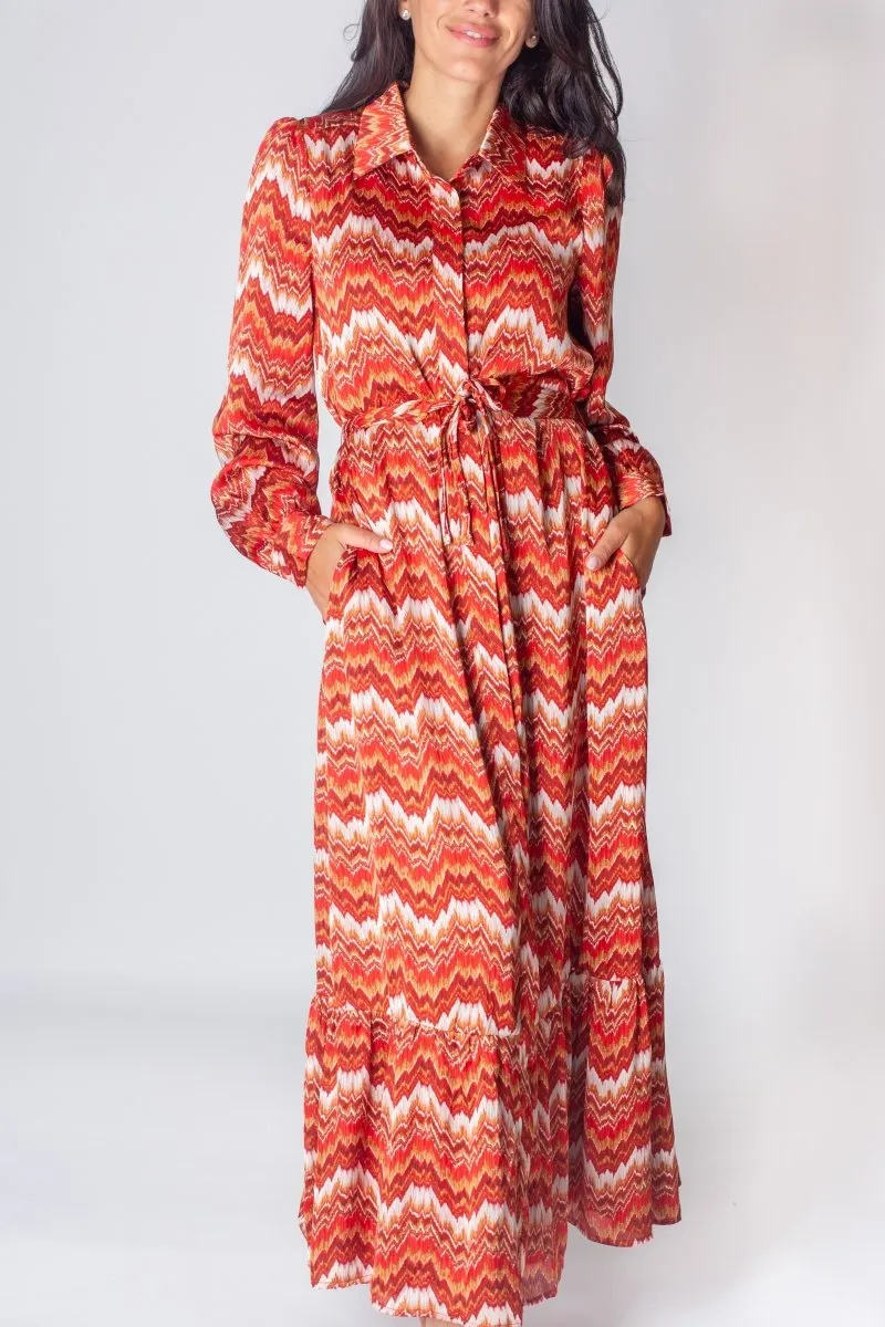 LEXI DRESS (RED PATTERN)