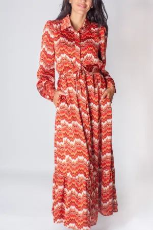 LEXI DRESS (RED PATTERN)
