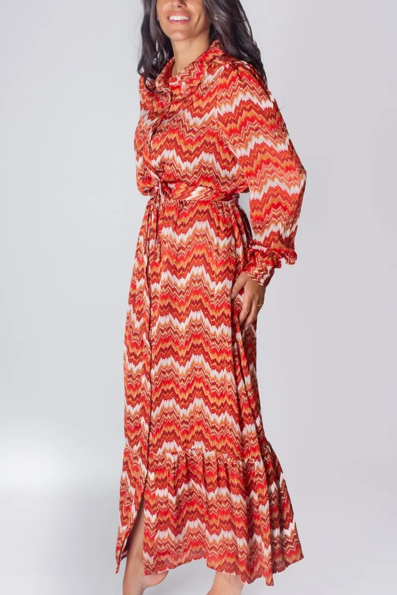 LEXI DRESS (RED PATTERN)