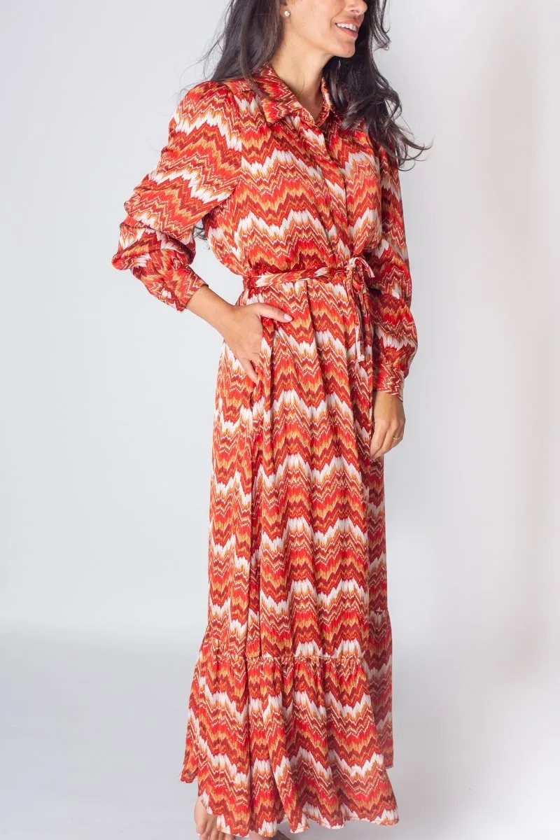 LEXI DRESS (RED PATTERN)