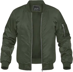 MAGNIVIT Men's Lightweight Bomber Jacket Windbreaker Casual Fall Spring Outdoor Coat