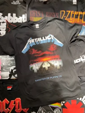 METALLICA UNISEX TEE: MASTER OF PUPPETS TRACKS