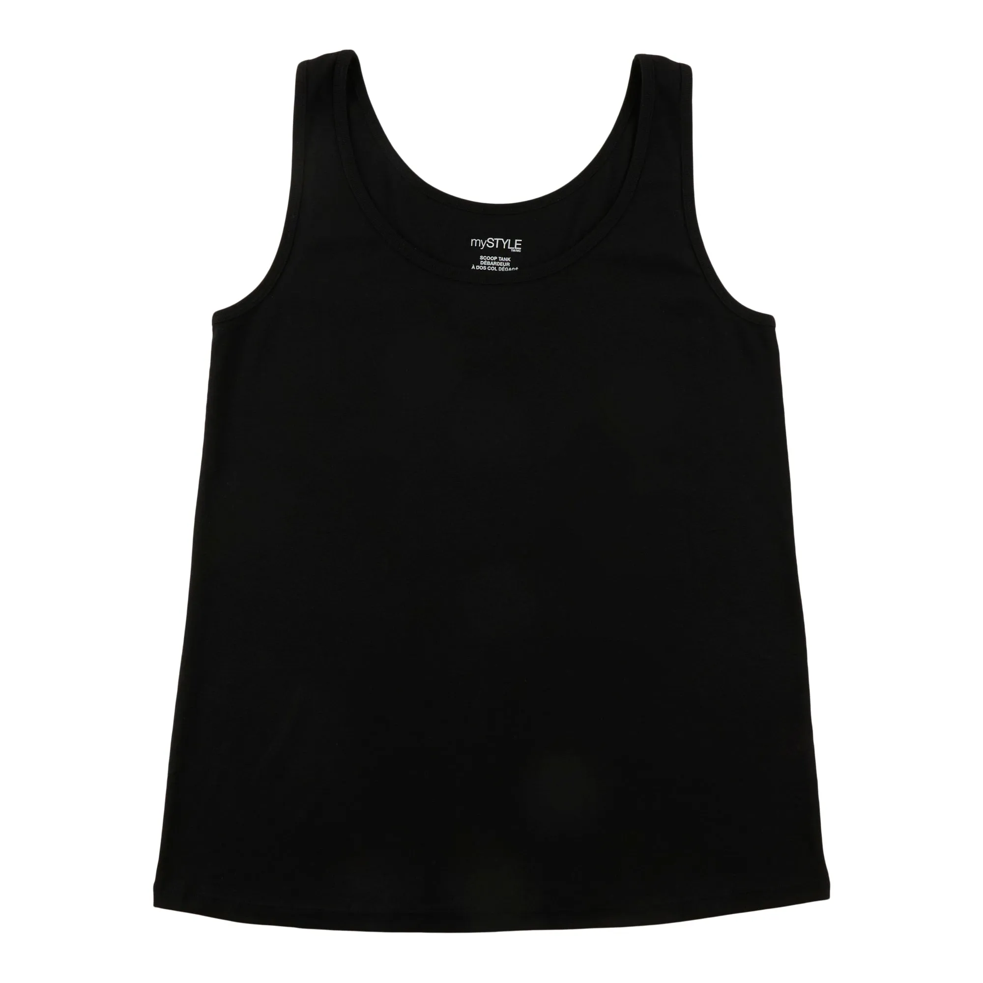 mySTYLE Women's Plus Scoop Neck Ribbed Tank