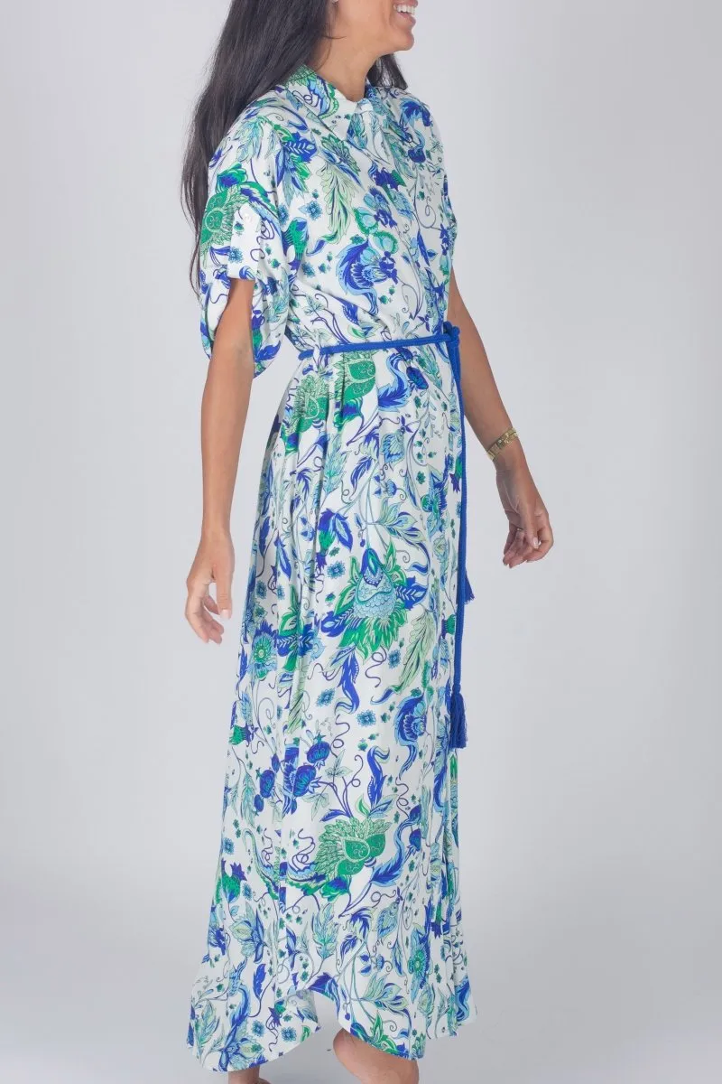 NATALIE DRESS (BLUE PATTERN)