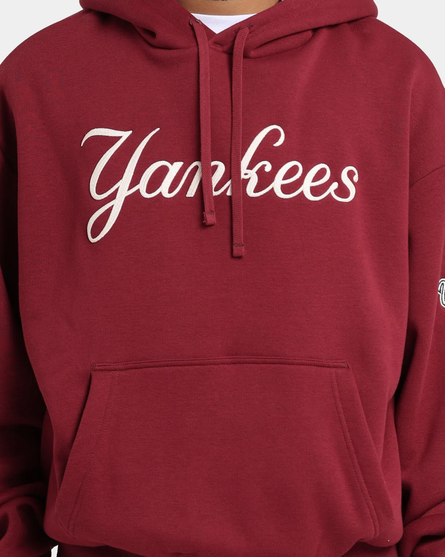 New Era New York Yankees Chain Stitch Hoodie Cardinal