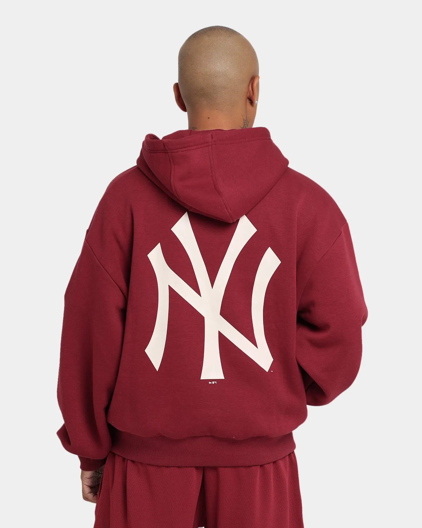 New Era New York Yankees Chain Stitch Hoodie Cardinal